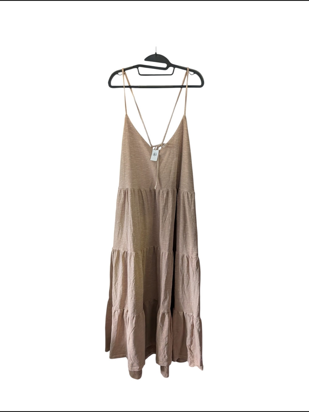 Old Navy Beige Tiered Spaghetti-Strap Maxi Dress